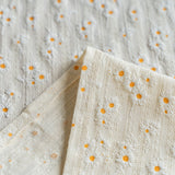 Playful Daisy Embroidered Boho Table Runner