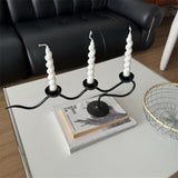 Tri Iron Twisted Candle Holder