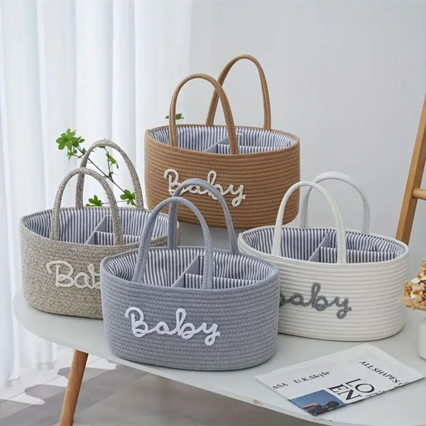 Cotton Rope Baby Caddy Organizer