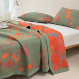 Ginkgo Orange Leaf Floral Pattern Blanket