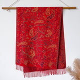 Paisley Elegance Winter Poncho Shawl
