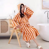 Cloud-Soft Unisex Striped Bathrobe