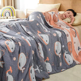 Ocean Dreams Whale Cotton Blanket