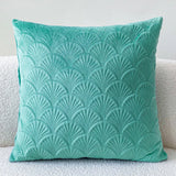 Coastal Velvet Shell Cushion Cover