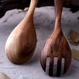 Rustic Teak Salad Serving Set | 2 Pcs