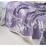 Serene Lavender Floral Cotton Blanket