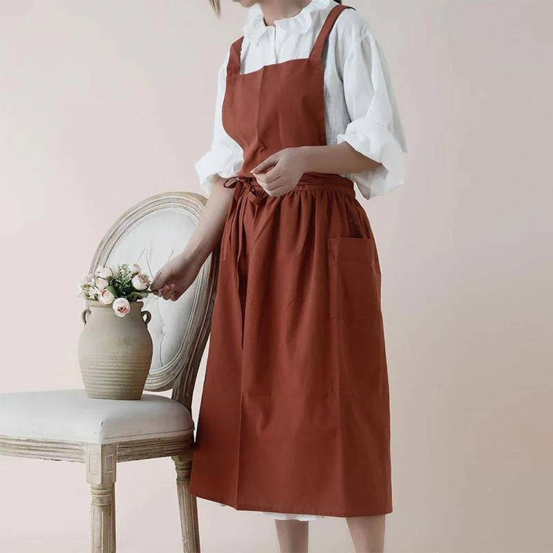 Multipurpose Cotton Apron With Pockets