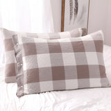 Checked & Striped Cotton Pillowcase