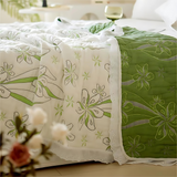 Bamboo Fiber Fresh Style Floral Blanket