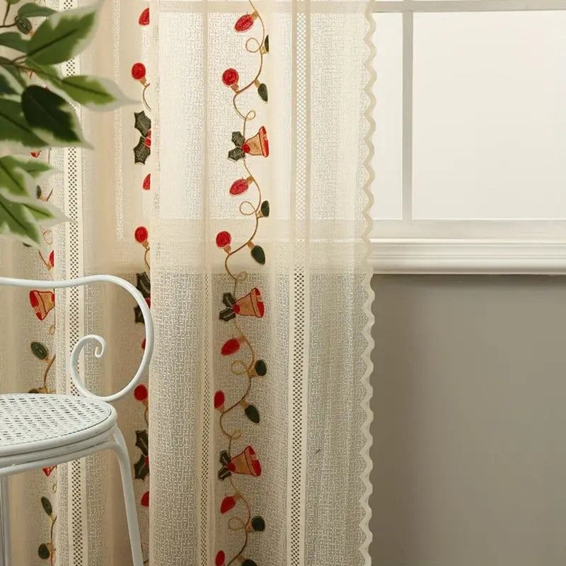 Festive Red Bell Curtains