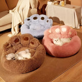 Furry Paw-Shaped Pet Bed