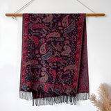Paisley Elegance Winter Poncho Shawl