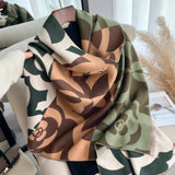 Abstract Retro Fringe Soft Shawl
