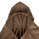 Acrylic Hooded Striped Poncho Shawl