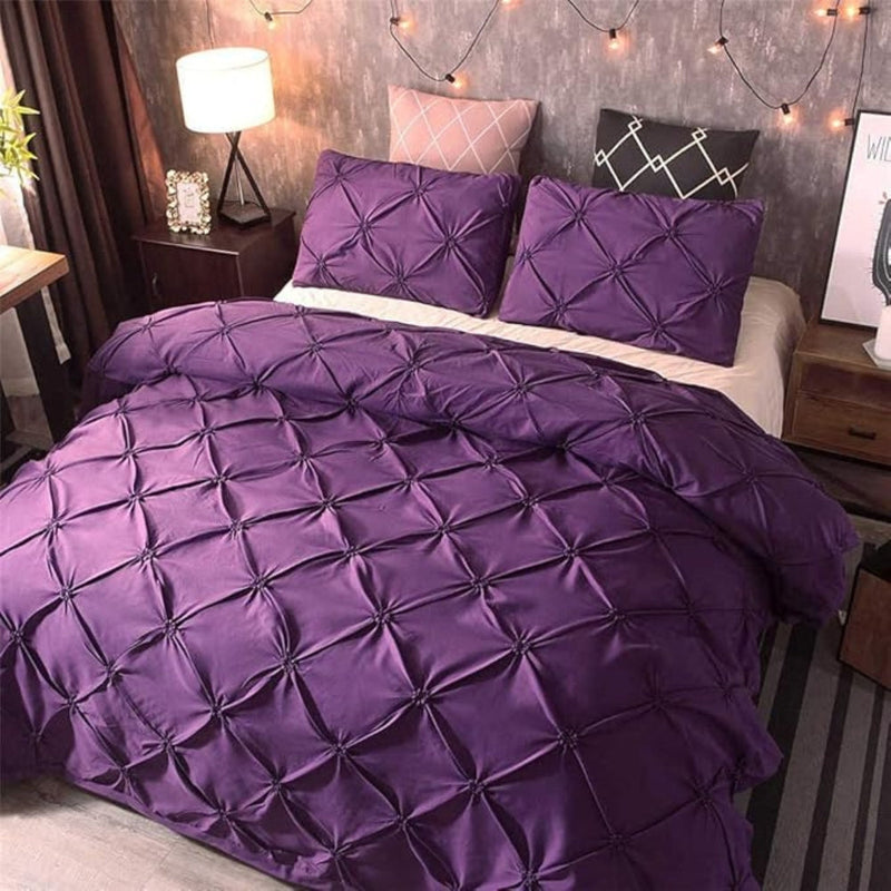 Amore Luxury Pinch Pleat Duvet Cover Set