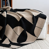 Artevana Monochrome Geometric Throw Blanket