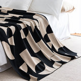 Artevana Monochrome Geometric Throw Blanket