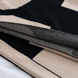 Artevana Monochrome Geometric Throw Blanket
