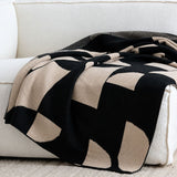 Artevana Monochrome Geometric Throw Blanket