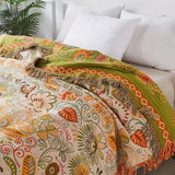 Autumn Leaf Boho Reversible Blanket
