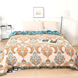 Baroque Bloom Reversible Cotton Blanket