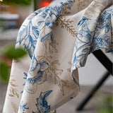 Blue Floral Countryside Tablecloth