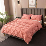 Amore Luxury Pinch Pleat Duvet Cover Set