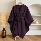 Luxurious Poncho Windproof Shawl Coat