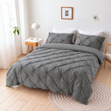 Amore Luxury Pinch Pleat Duvet Cover Set
