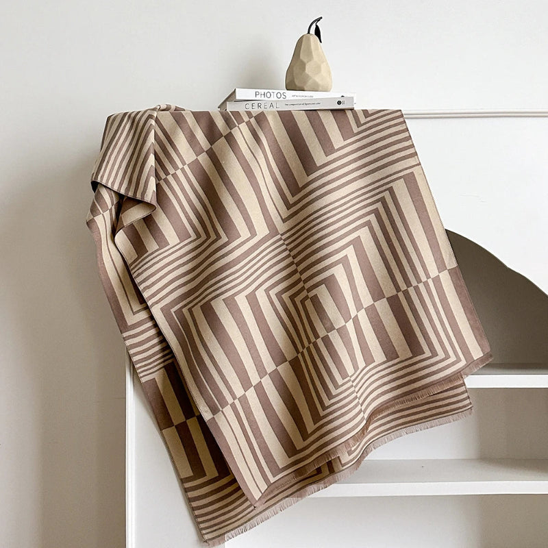 Chic Illusion Style Shawl Scarf