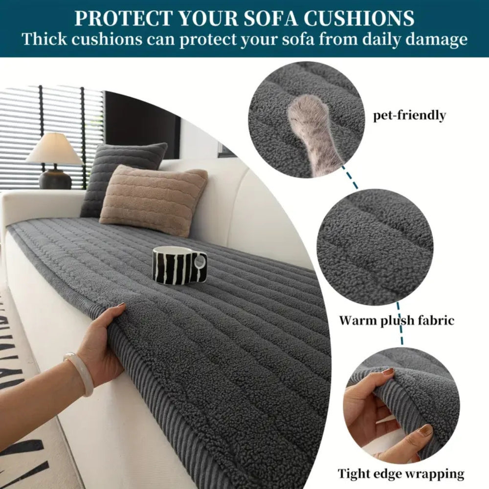 Chic Thick Plush Sofa Cover – Casa & Beyond.