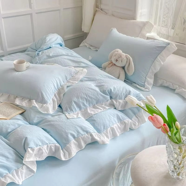 Cottagecore Ruffle Cotton | 4pcs Bedding Set