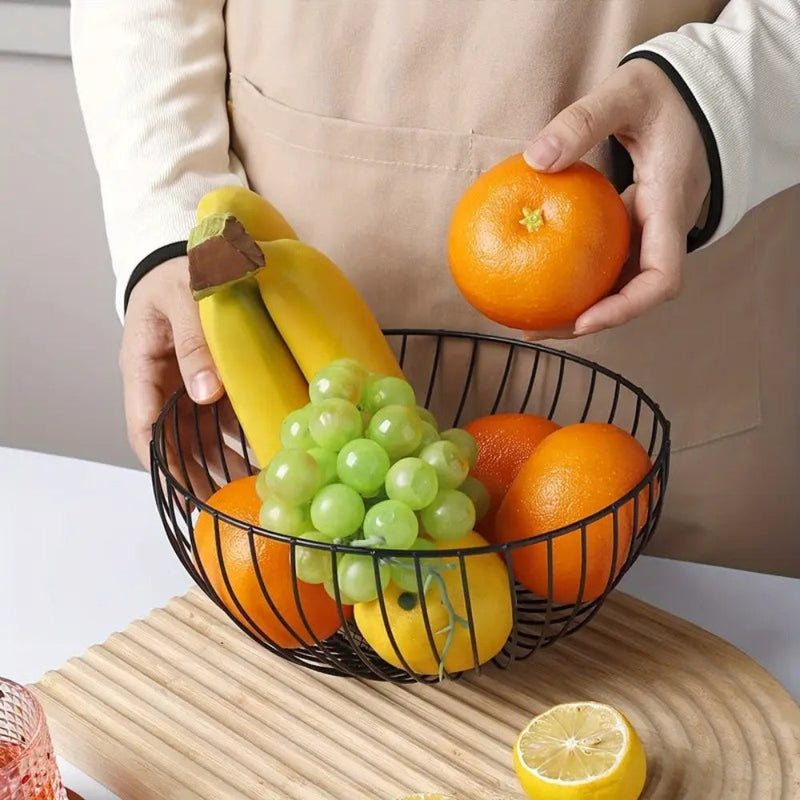 Decorative Round Iron Fruit Tray