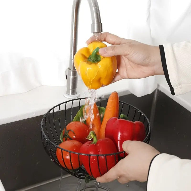 Decorative Round Iron Fruit Tray