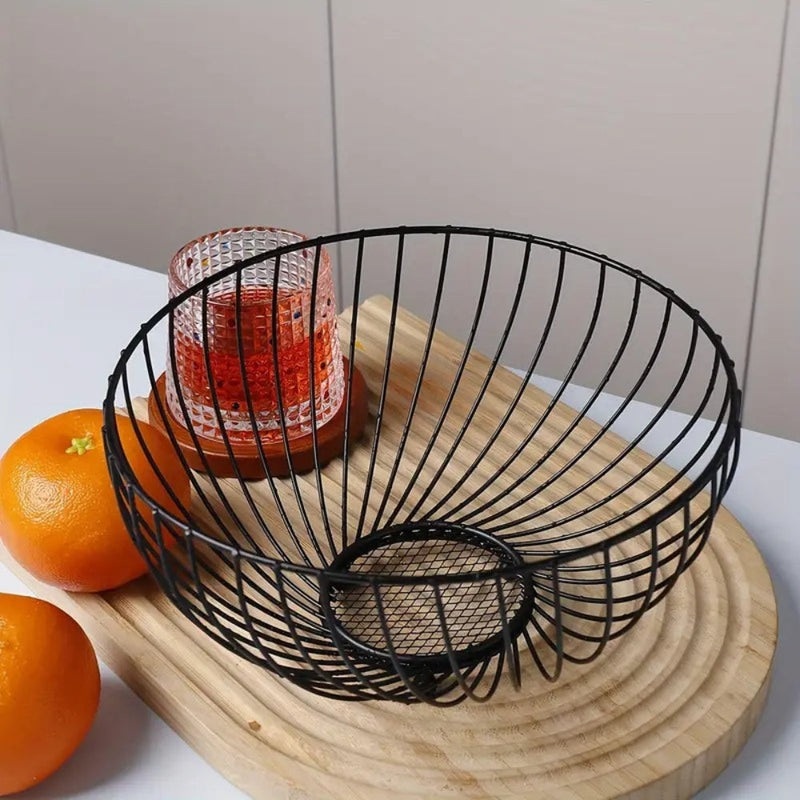 Decorative Round Iron Fruit Tray