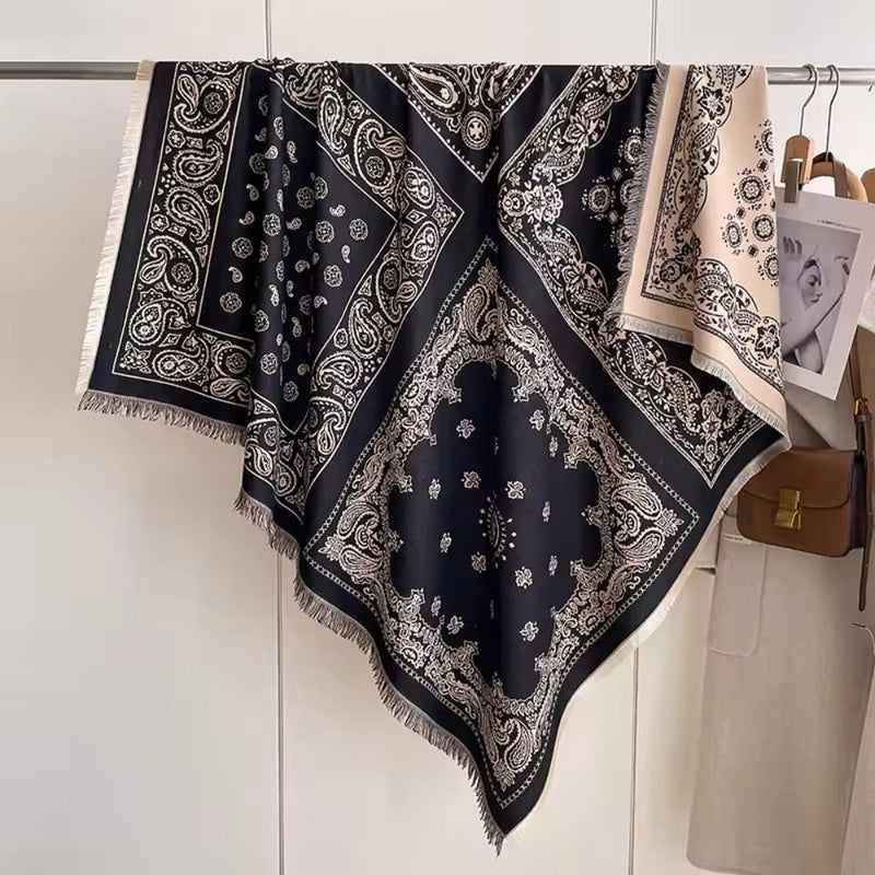 Elegant Bloom Weave Shawl Scarf