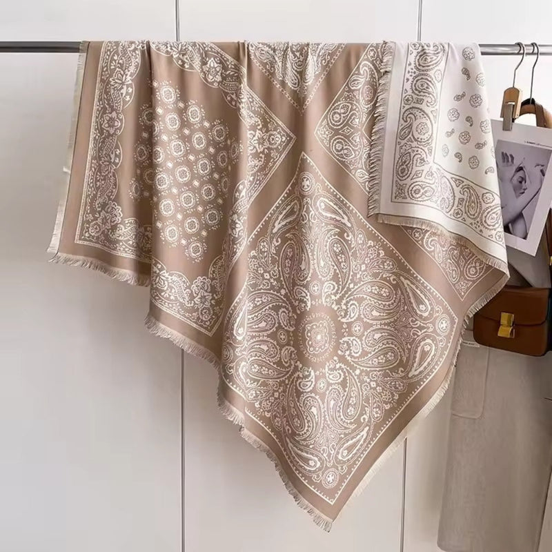 Elegant Bloom Weave Shawl Scarf
