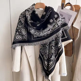 Elegant Bloom Weave Shawl Scarf