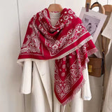 Elegant Bloom Weave Shawl Scarf