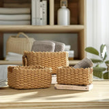 Elegant Rattan Weave Basket Set