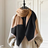 Two Tone Geometric Luxe Shawl Scarf