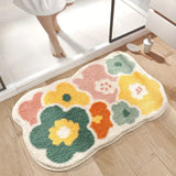 Floral Tufted Absorbent Bath Mat