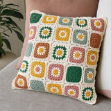 Floral Crochet Cushion Cover
