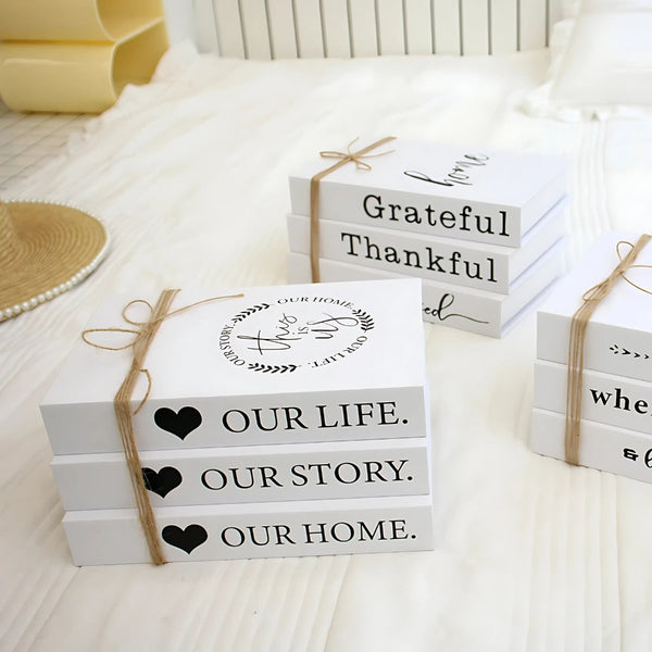 Forever Inspirational Book Stack Home Decor