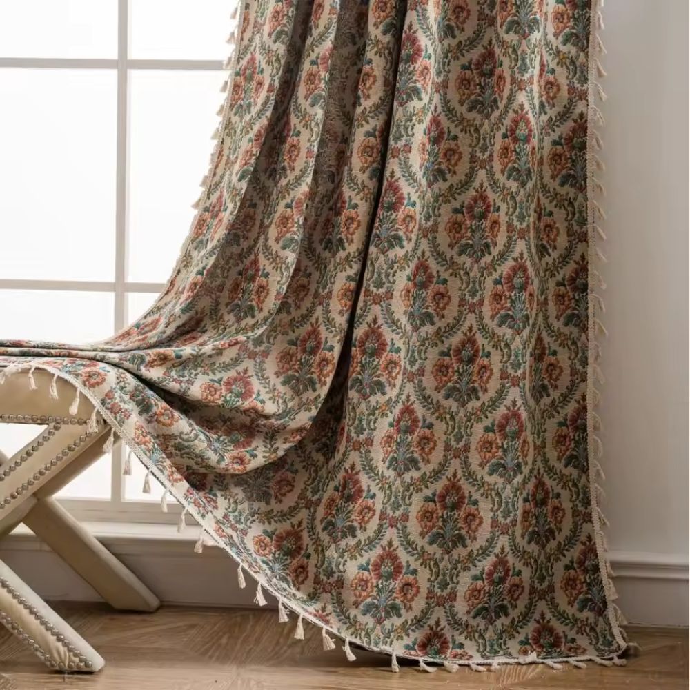 French Vintage Floral Tapestry Curtain – Casa & Beyond.