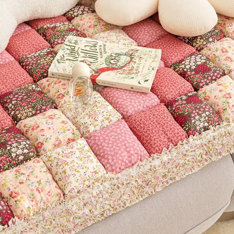 Colorful Retro Pastoral Style Sofa Cover