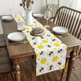 Honeycomb Buzz Linen Table Runner