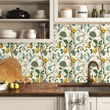 Papel pintado adhesivo de PVC Lemon Bluebird
