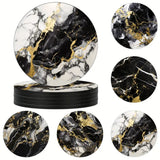 Luxury Marble Effect Drink Coasters | 6pcs Set