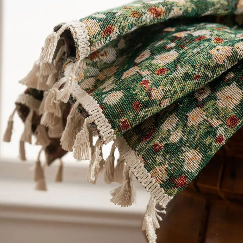 Noveau Ditsy Floral Tassel Curtain